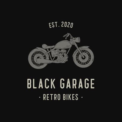 Logo Template for a Bikers Club Featuring Motorcycle Icons
