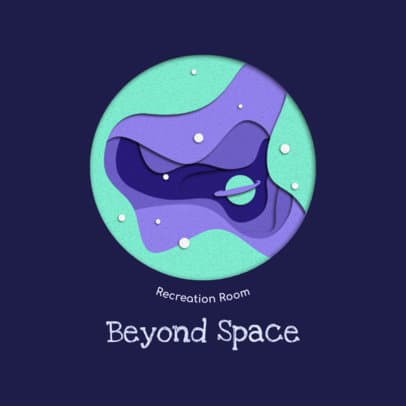 Paper Cut-Styled Logo Generator With Space Graphics