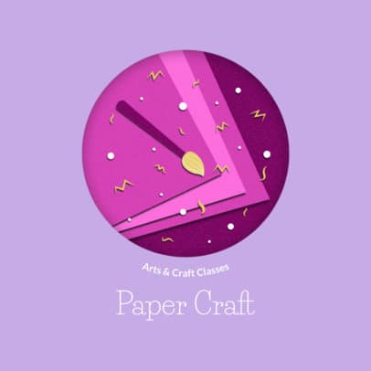Arts and Crafts Logo Generator With a Paper Cut Design