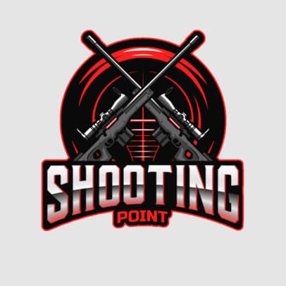 Gaming Logo Maker Featuring Two Sniper Rifles