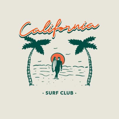 Vintage Surf Club Logo Generator