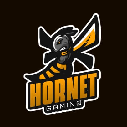 Gaming Team Logo Creator with a Mean Hornet Graphic