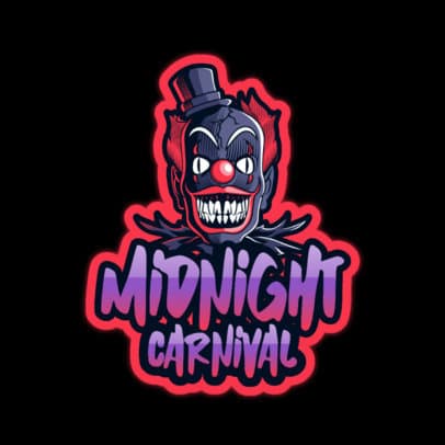 Horror Logo Template with a Carnival Clown