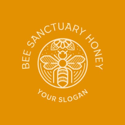 Organic Honey Brand Logo Creator with an Emblem Graphic