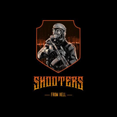 Gaming Logo Creator Featuring Illustrations of Shooter Characters