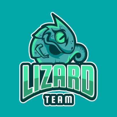 Logo Template for an eSports Team with a Lizard Cartoon