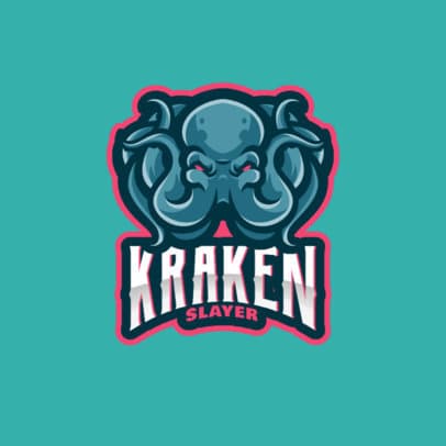 Sports Logo Maker Featuring an Evil Kraken Graphic