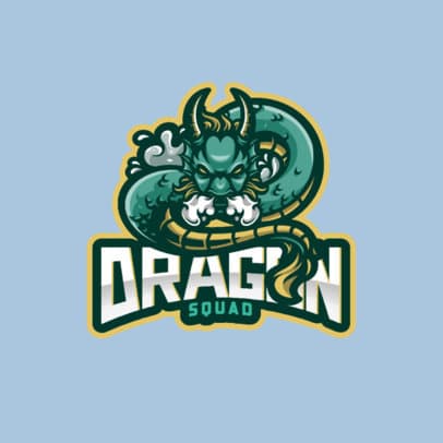 Sports Logo Generator Featuring an Aggressive Dragon