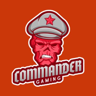 Logo Creator for a Gaming Squad Featuring a Red Skull Graphic