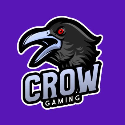 Logo Generator Featuring an Evil Crow with Red Eyes