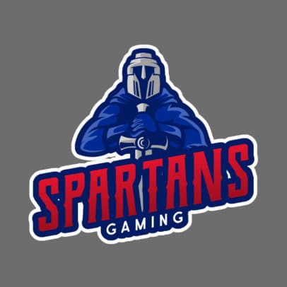 Logo Template Featuring a Spartan Warrior with a Helmet 