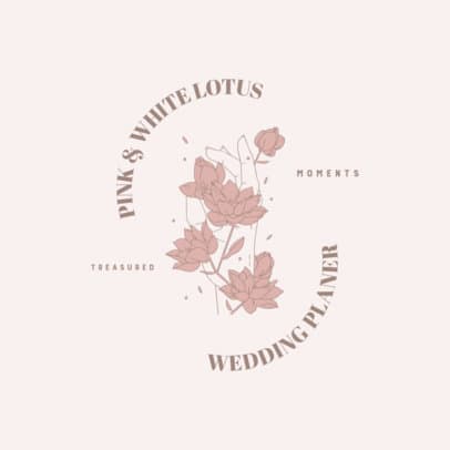 Beauty Brand Logo Generator with a Lotto Flower Illustration