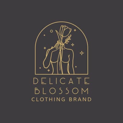 Clothing Brand Logo Maker Featuring a Female Body Silhouette