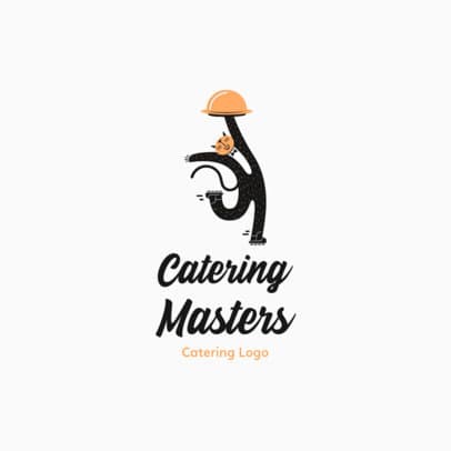 Illustrated Logo Template for a Catering Company