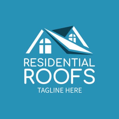 Logo Maker for a Roof Repairing Business with a Minimal Style