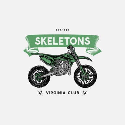 Logo Template for a Biker Club Featuring a Vintage Bike Graphic