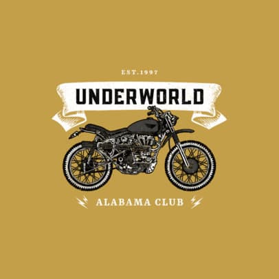 Logo Template with a Vintage Motocross Bike