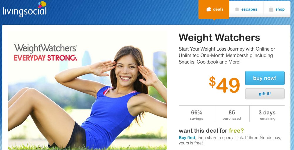 Stock Photo Used to Advertise Weight Loss Program