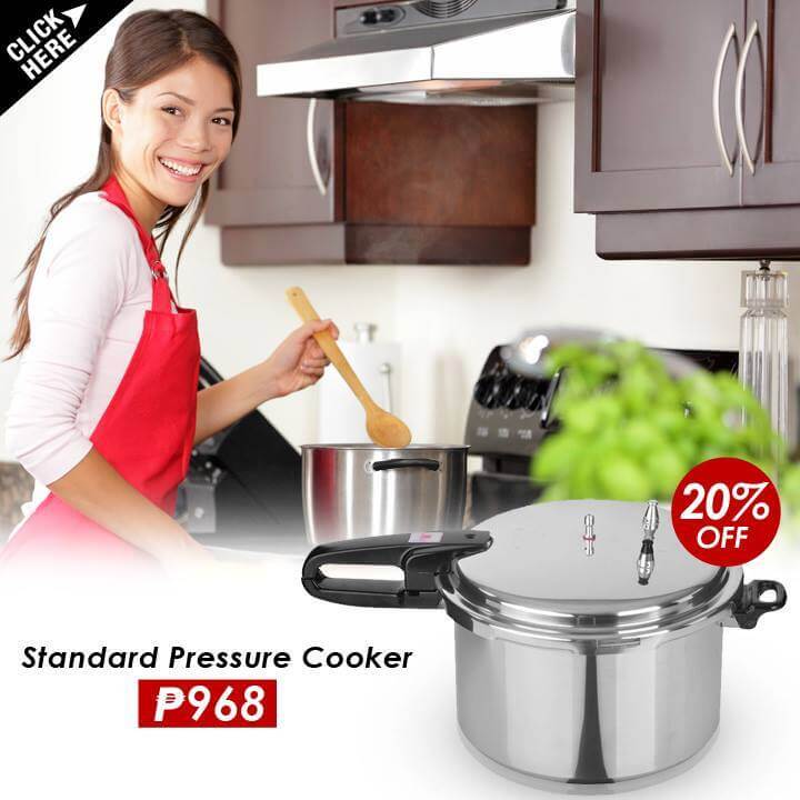 Stock Photo Featuring Arianne with a Pressure Cooker Pot