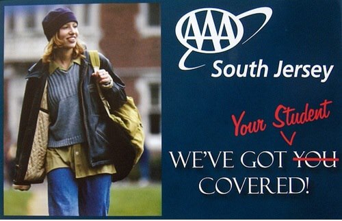 Stock Photo Featuring College Student in an Insurance Ad