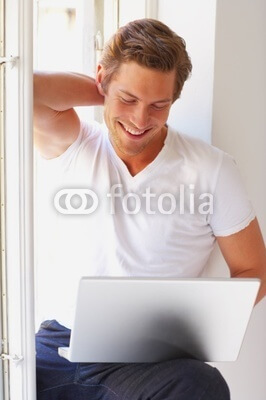 Male Model Stock Photo Featuring Smiling Handsome Man