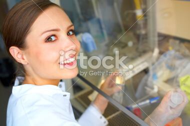 stock photo of a scientist working