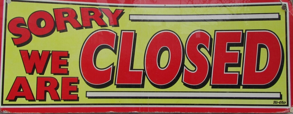 Closed sign