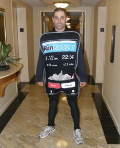 Founder of Runkeeper with a Runkeeper Costume