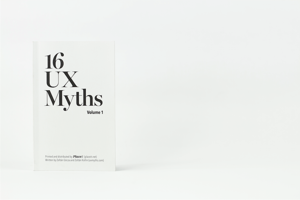 16 UX myths book mockup