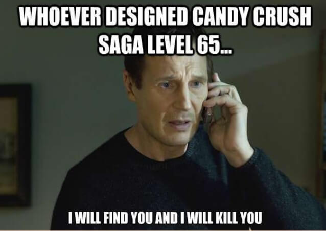 Liam Neeson Candy Crush Meme