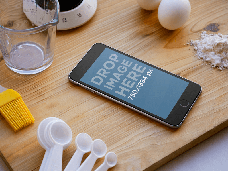 iphone mockup for recipes