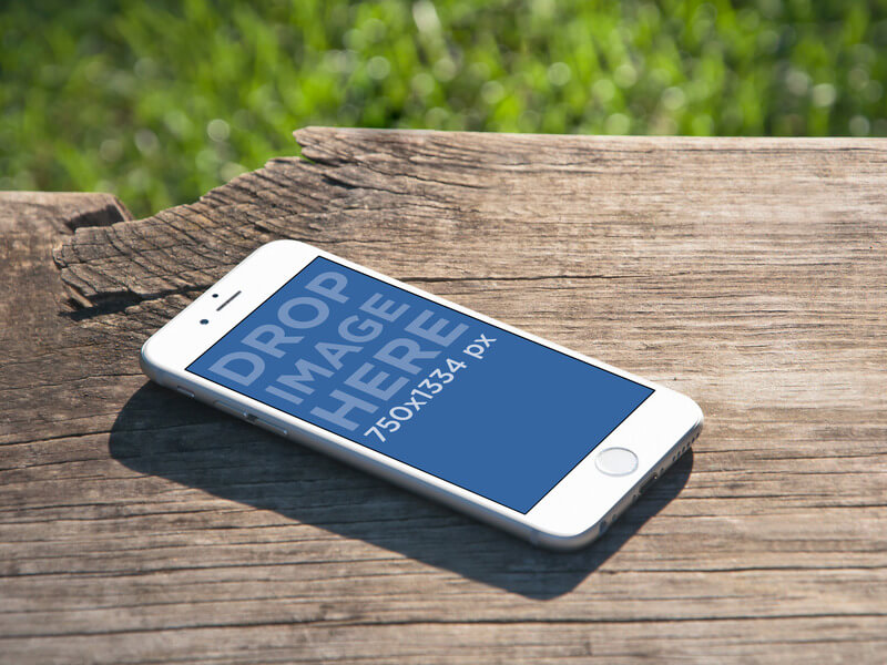 iPhone Mockup Template, White iPhone 6