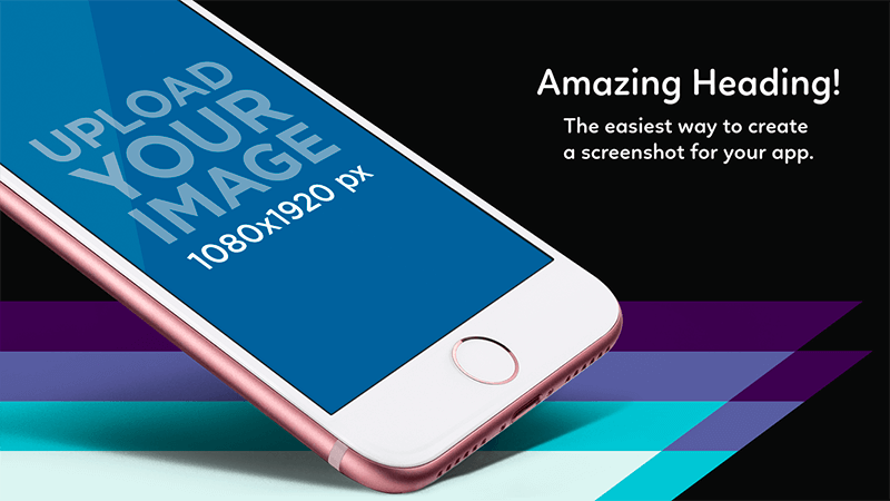 App Store Screenshot Maker Featuring The Lower Part Of A Rose Gold Iphone Angled In Portrait Position