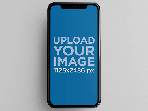 Iphone X Mockup Against A Solid Color Background