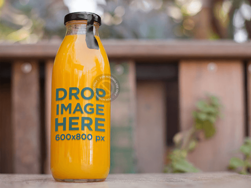 juice glass bottle mockup