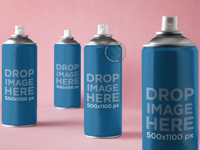 spray cans mockups