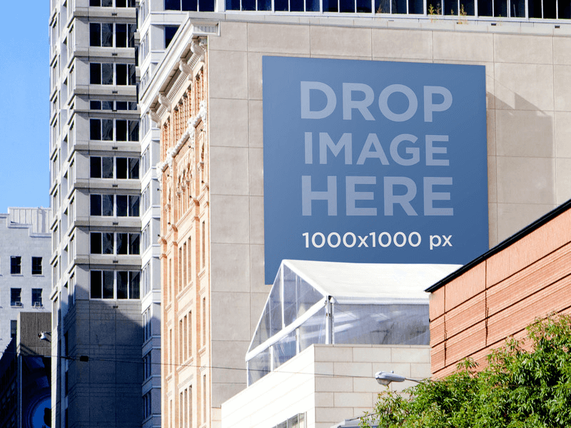 billboard mockup on a building
