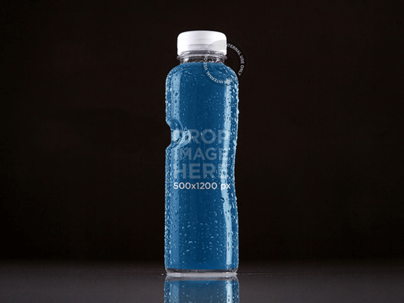 plastic water bottle mockup