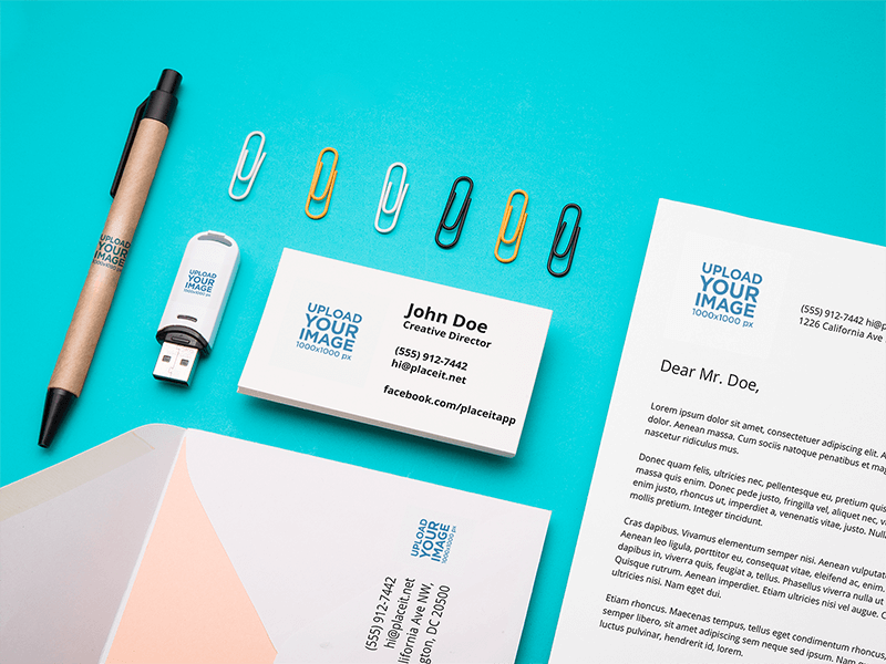 Branding Mockup Featuring An Assortment Of Stationery Items