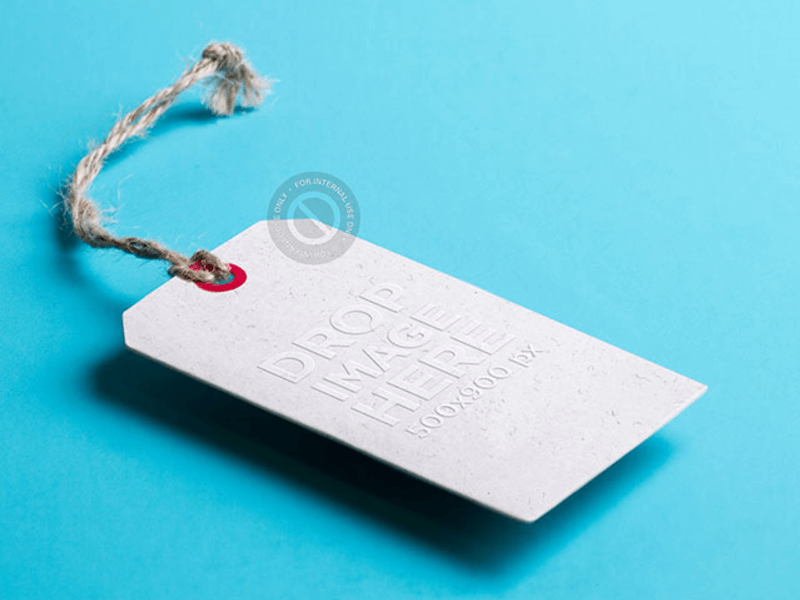 mockup of a paper label