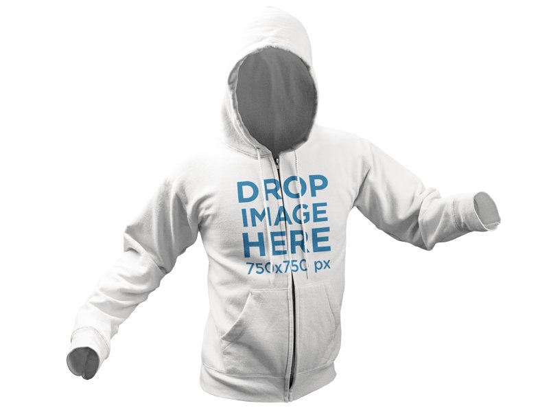 Hoodie Invisible Model Mockup Over a PNG Background