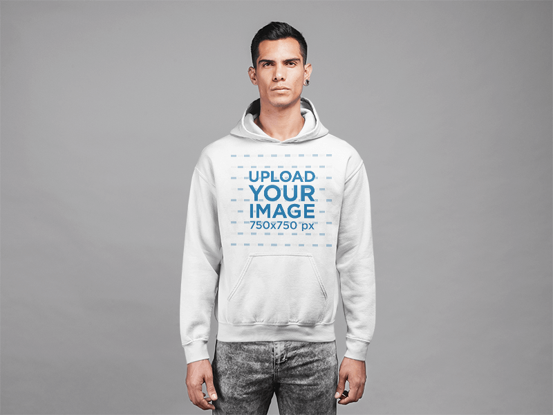 Man In A Hoodie Mockup