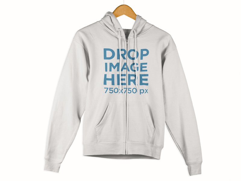 Clothing Mockup of a Hoodie on a Hanger
