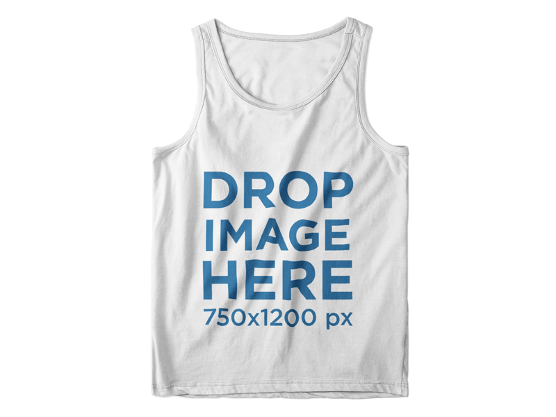 Tank Top Hanging Over a Flat Backdrop Clothing Mockup
