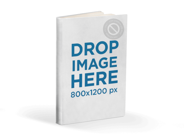 E-Book Cover Mockup Template over Transparent Background