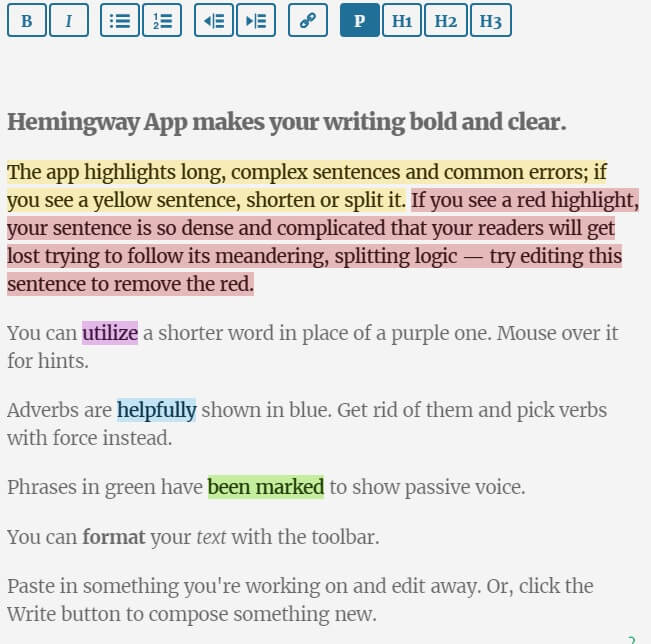 hemingway app selfpublished authors
