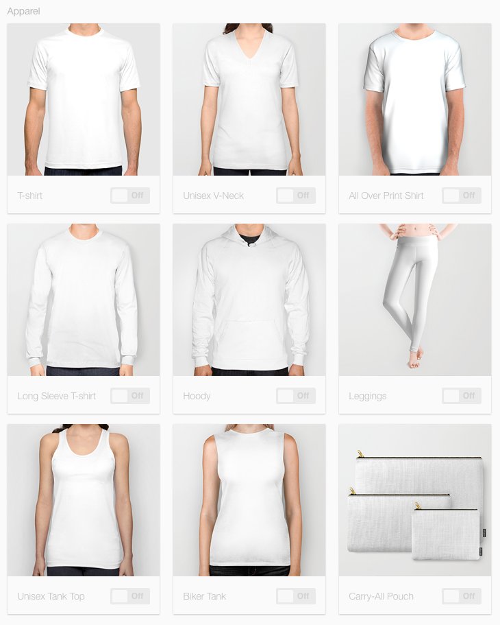 Society 6 Uploading Interface API Example