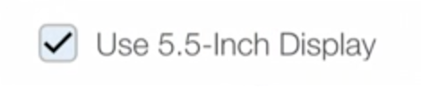 use 5.5 inch display