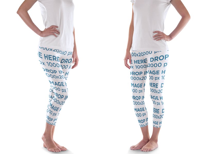 Placeit - Mockup of a Cute Little Girl Wearing Leggings and
