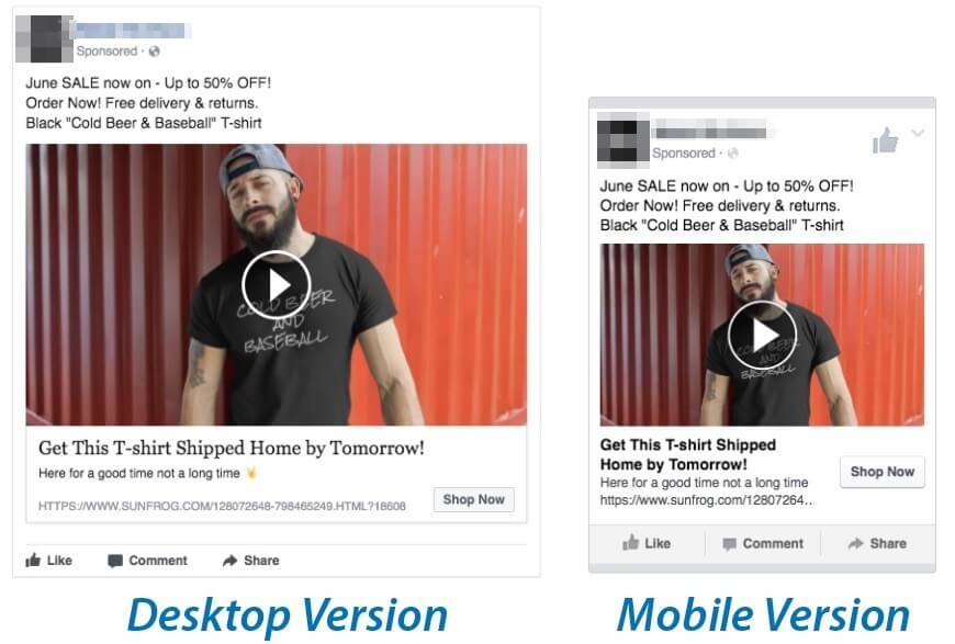 how to tshirt facebook ad